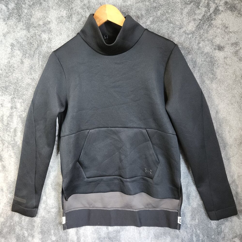 Under Armour Womens Fleece Sweater Medium Pullover Turtleneck Coldgear Loose EUC - Picture 2 of 10